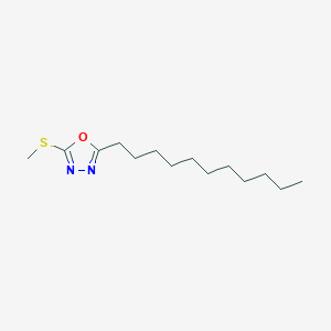 molecular formula C14H26N2OS B11946331 2-(Methylthio)-5-undecyl-1,3,4-oxadiazole CAS No. 84143-68-0