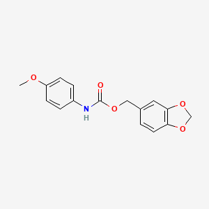 molecular formula C16H15NO5 B11946342 Piperonyl N-(4-methoxyphenyl)carbamate CAS No. 6890-22-8