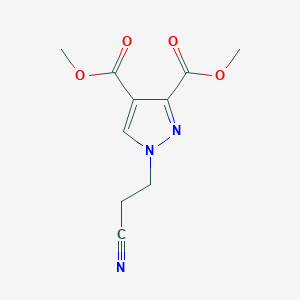 molecular formula C10H11N3O4 B11946348 Dimethyl 1-(2-cyanoethyl)-1H-pyrazole-3,4-dicarboxylate CAS No. 882865-72-7