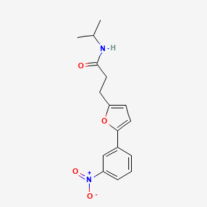 molecular formula C16H18N2O4 B11946350 N-Isopropyl-3-(5-(3-nitrophenyl)furan-2-yl)propanamide CAS No. 853330-19-5