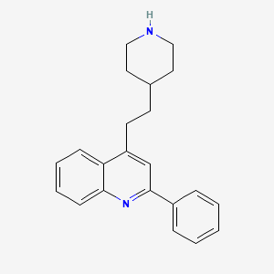 molecular formula C22H24N2 B1194637 Pipequaline CAS No. 77472-98-1