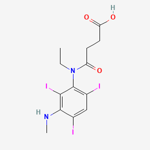 molecular formula C13H15I3N2O3 B1194638 Iosumetic acid CAS No. 37863-70-0