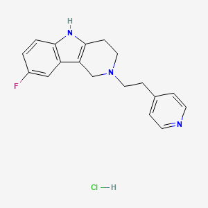 molecular formula C18H19ClFN3 B1194639 Carvotroline Hydrochloride CAS No. 136777-43-0