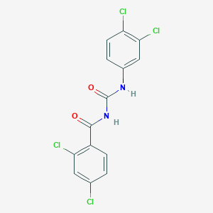 molecular formula C14H8Cl4N2O2 B11946397 N-(2,4-Dichlorobenzoyl)-N'-(3,4-dichlorophenyl)urea CAS No. 21839-28-1