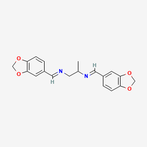 molecular formula C19H18N2O4 B11946483 N,N'-bis[(E)-1,3-benzodioxol-5-ylmethylidene]propane-1,2-diamine 