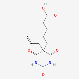 molecular formula C12H16N2O5 B11946489 5-(5-Allyl-2,4,6-trioxohexahydro-5-pyrimidinyl)pentanoic acid CAS No. 85301-25-3