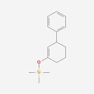 molecular formula C15H22OSi B119465 Cyclohexene, 3-phenyl-1-(trimethylsilyloxy)- CAS No. 108643-81-8