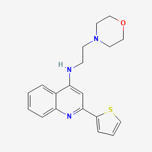 molecular formula C19H21N3OS B11946521 N-(2-(4-Morpholinyl)ethyl)-2-(2-thienyl)-4-quinolinamine CAS No. 853310-85-7