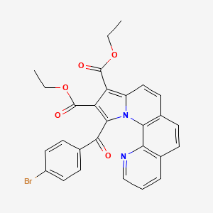 molecular formula C28H21BrN2O5 B11946553 Diethyl 11-(4-bromobenzoyl)pyrrolo[1,2-a][1,10]phenanthroline-9,10-dicarboxylate CAS No. 853330-75-3