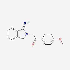 molecular formula C17H16N2O2 B1194659 2-(3-imino-1H-isoindol-2-yl)-1-(4-methoxyphenyl)ethanone 