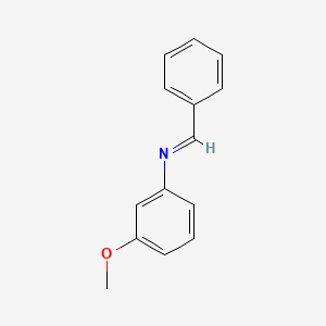 molecular formula C14H13NO B11946618 Benzylidene-(3-methoxyphenyl)-amine CAS No. 5877-59-8