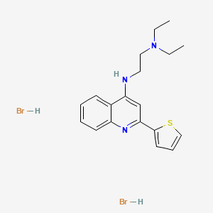 molecular formula C19H25Br2N3S B11946644 N1,N1-Diethyl-N2-(2-(thiophen-2-yl)quinolin-4-yl)ethane-1,2-diamine dihydrobromide CAS No. 853344-50-0