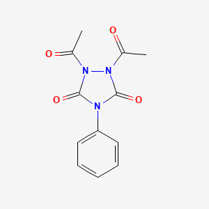 molecular formula C12H11N3O4 B1194666 1,2-Diacetyl-4-phenyl-1,2,4-triazolidine-3,5-dione CAS No. 6598-47-6