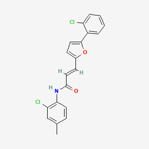 molecular formula C20H15Cl2NO2 B11946674 N-(2-Chloro-4-methylphenyl)-3-(5-(2-chlorophenyl)furan-2-yl)acrylamide CAS No. 853356-02-2