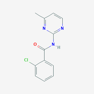molecular formula C12H10ClN3O B11946707 2-Chloro-N-(4-methyl-2-pyrimidinyl)benzamide CAS No. 882866-00-4