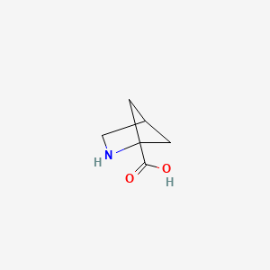 molecular formula C6H9NO2 B1194672 2-Azabicyclo[2.1.1]hexane-1-carboxylic acid CAS No. 73550-56-8