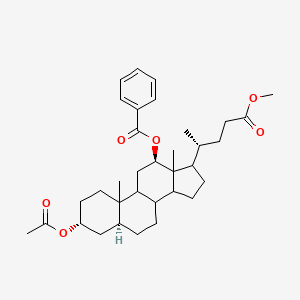 molecular formula C34H48O6 B11946736 Methyl 3alpha-acetoxy-12beta-(benzoyloxy)-2alpha-cholanate CAS No. 22879-94-3