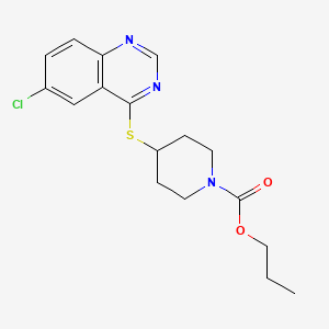 molecular formula C17H20ClN3O2S B11946826 Propyl 4-((6-chloro-4-quinazolinyl)thio)-1-piperidinecarboxylate CAS No. 325146-08-5