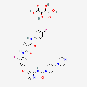 molecular formula C37H43F2N7O10 B1194689 Golvatinib tartrate CAS No. 1007601-96-8