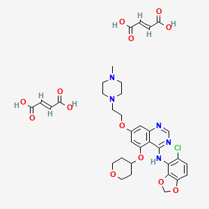 molecular formula C35H40ClN5O13 B1194694 Saracatinib Difumarate CAS No. 893428-72-3