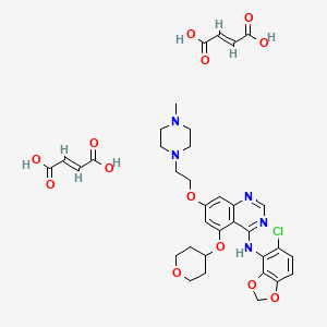 molecular formula C35H40ClN5O13 B1194694 萨拉替尼富马酸盐 CAS No. 893428-72-3