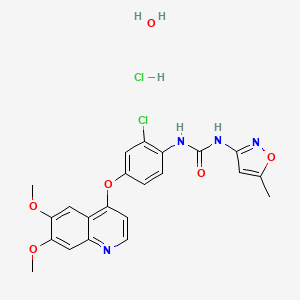molecular formula C22H22Cl2N4O6 B1194695 Tivozanib hydrochloride CAS No. 682745-41-1
