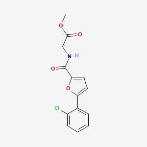 molecular formula C14H12ClNO4 B11946957 Methyl 2-(5-(2-chlorophenyl)furan-2-carboxamido)acetate CAS No. 853330-40-2