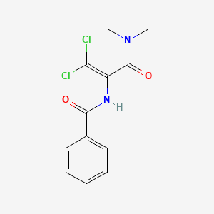 molecular formula C12H12Cl2N2O2 B11946975 N-(2,2-Dichloro-1-dimethylcarbamoyl-vinyl)-benzamide CAS No. 61767-55-3