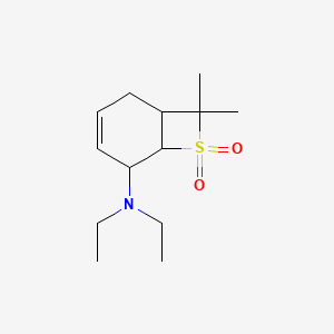 molecular formula C13H23NO2S B11946993 N-(8,8-Dimethyl-7,7-dioxido-7-thiabicyclo(4.2.0)oct-3-en-5-yl)-N,N-diethylamine CAS No. 23430-95-7