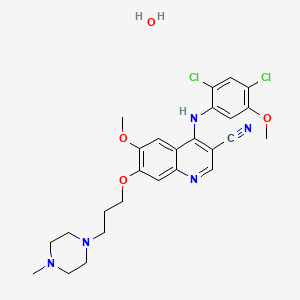molecular formula C26H29Cl2N5O3·H2O B1194701 Bosutinib monohydrate CAS No. 918639-08-4