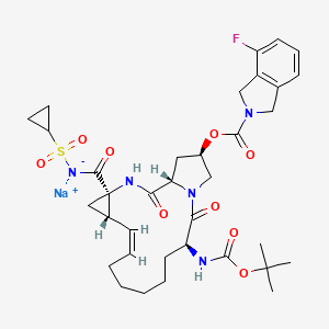 molecular formula C35H45FN5NaO9S B1194702 Danoprevir sodium CAS No. 916826-48-7