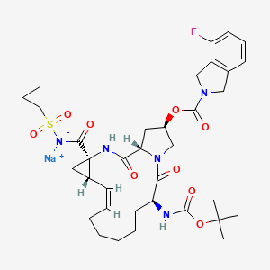 molecular formula C35H45FN5O9S.Na B1194702 达诺普韦钠 CAS No. 916826-48-7