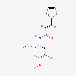 molecular formula C15H14ClNO4 B11947137 N-(5-Chloro-2,4-dimethoxyphenyl)-3-(furan-2-yl)acrylamide CAS No. 853349-21-0