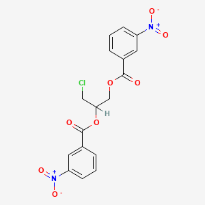 molecular formula C17H13ClN2O8 B1194715 alpha-Chlorohydrin bis(m-nitrobenzoate) CAS No. 75645-14-6