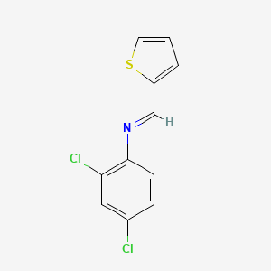 molecular formula C11H7Cl2NS B11947167 N-(2,4-Dichlorophenyl)-1-thiophen-2-YL-methanimine CAS No. 81336-01-8