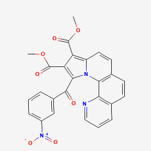 molecular formula C26H17N3O7 B11947178 Dimethyl 11-(3-nitrobenzoyl)pyrrolo(1,2-A)(1,10)phenanthroline-9,10-dicarboxylate CAS No. 853319-93-4