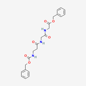 molecular formula C22H25N3O6 B11947187 Carbobenzyloxy-beta-alanylglycylglycine benzyl ester CAS No. 72722-24-8