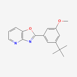 molecular formula C17H18N2O2 B1194721 2-(3-(1,1-Dimethylethyl))-5-methoxyphenyloxazolo(4,5-b)pyridine CAS No. 60772-75-0