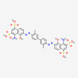 molecular formula C34H28N6O14S4 B1194726 Evans blue free acid CAS No. 6968-33-8