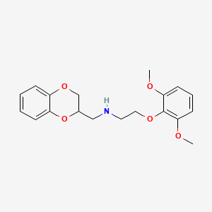 molecular formula C19H23NO5 B1194728 (2-(2',6'-Dimethoxy)phenoxyethylamino)methylbenzo-1,4-dioxane CAS No. 613-67-2