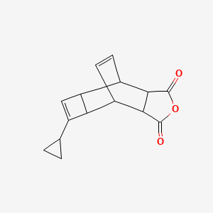 molecular formula C15H14O3 B11947296 9-Cyclopropyl-4-oxatetracyclo[5.4.2.02,6.08,11]trideca-9,12-diene-3,5-dione CAS No. 55054-48-3