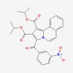 molecular formula C27H24N2O7 B11947342 Diisopropyl 3-(3-nitrobenzoyl)pyrrolo(2,1-A)isoquinoline-1,2-dicarboxylate CAS No. 853330-57-1