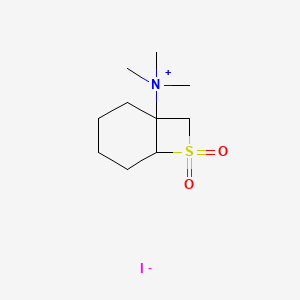 molecular formula C10H20INO2S B11947364 N,N,N-Trimethyl-7,7-dioxo-7lambda~6~-thiabicyclo[4.2.0]octan-1-aminium iodide CAS No. 944-08-1