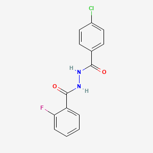 molecular formula C14H10ClFN2O2 B11947379 N'-[(4-chlorophenyl)carbonyl]-2-fluorobenzohydrazide 