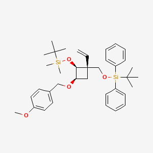 molecular formula C37H52O4Si2 B11947431 Tert-butyl({(1R,2S,3R)-2-{[tert-butyl(dimethyl)silyl]oxy}-3-[(4-methoxybenzyl)oxy]-1-vinylcyclobutyl}methoxy)diphenylsilane CAS No. 960294-52-4