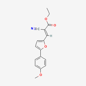 molecular formula C17H15NO4 B11947432 Ethyl 2-cyano-3-(5-(4-methoxyphenyl)-2-furyl)-2-propenoate CAS No. 853344-56-6