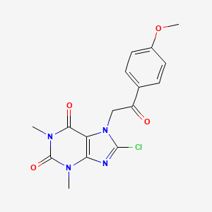 8-Chloro-7-[2-(4-methoxyphenyl)-2-oxoethyl]-1,3-dimethylpurine-2,6-dione