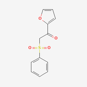 molecular formula C12H10O4S B11947552 Ethanone, 1-(2-furanyl)-2-(phenylsulfonyl)- CAS No. 144888-17-5