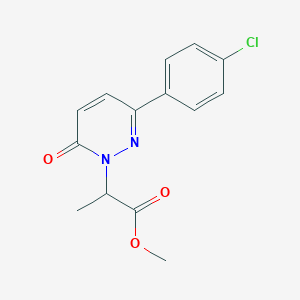 molecular formula C14H13ClN2O3 B11947568 Methyl 2-(3-(4-chlorophenyl)-6-oxo-1(6H)-pyridazinyl)propanoate CAS No. 853330-45-7