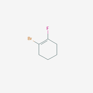molecular formula C6H8BrF B11947569 1-Bromo-2-fluoro-1-cyclohexene 